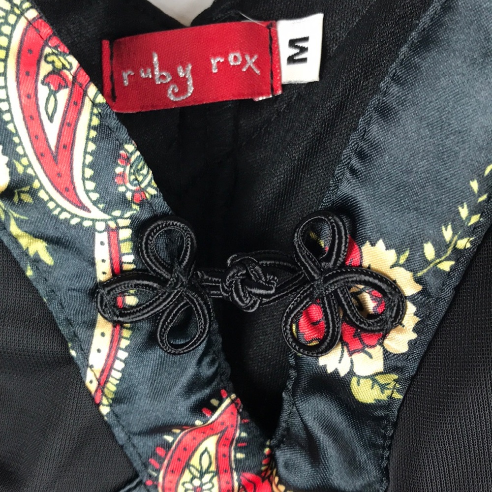 Ruby Rox Asian Oriental Y2K Inspired Black Dress M - Picture 6 of 12